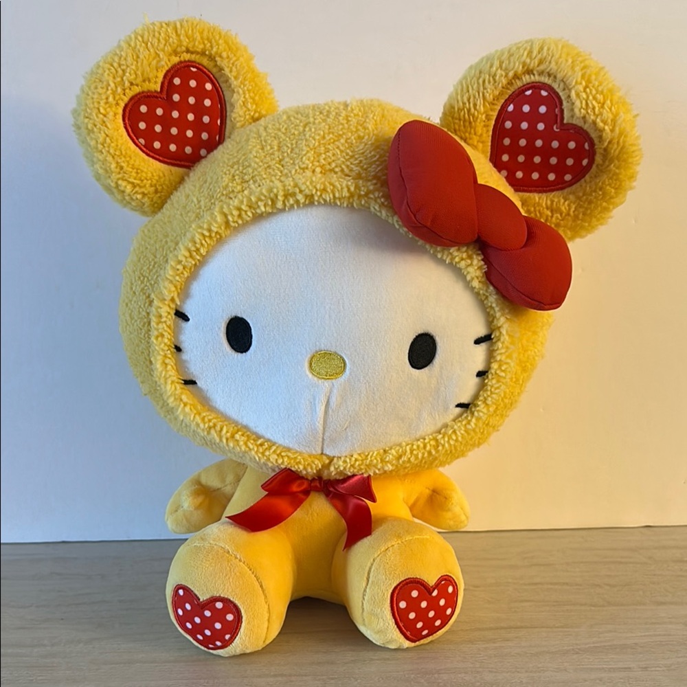 Hello Kitty Yellow Plush with Red Accents